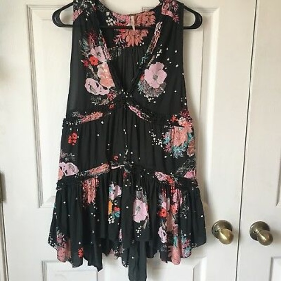 Free People Floral Tunic Size M - Picture 3 of 4